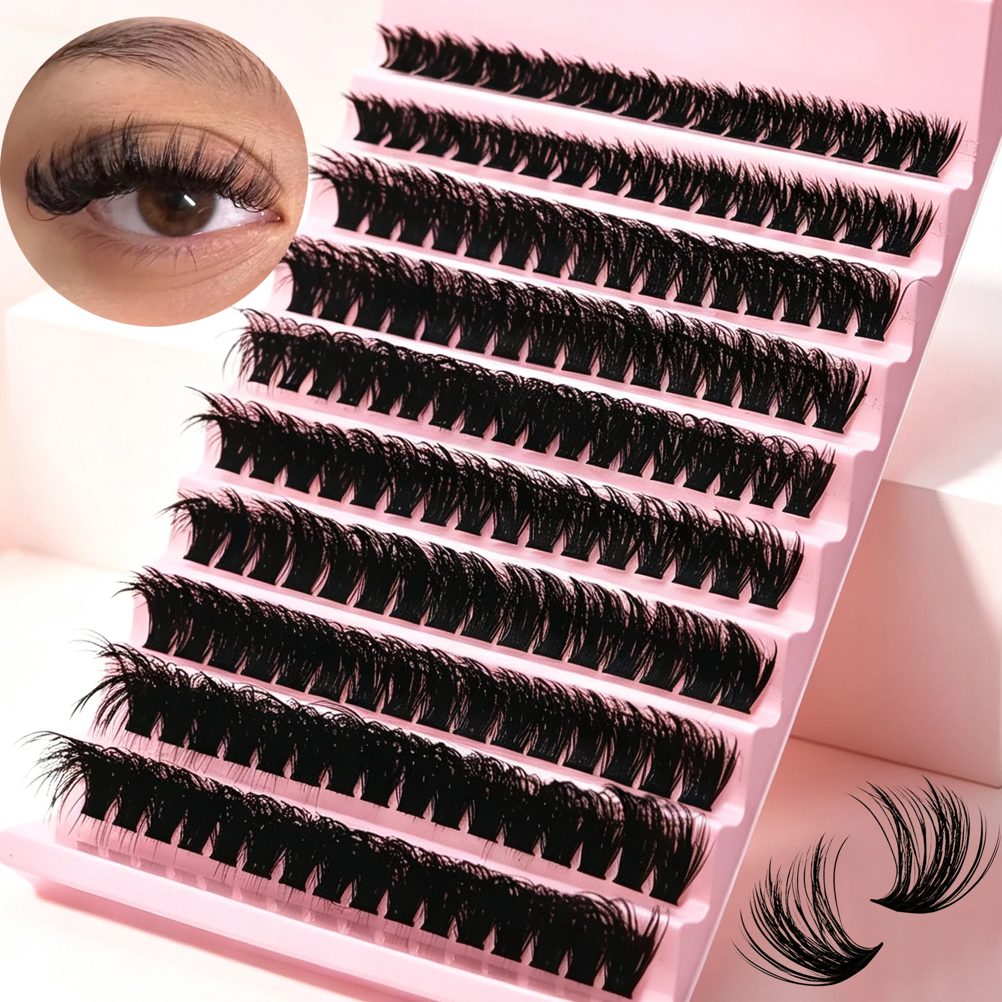 Eyelash Extension Home Service - DIY Cluster Lash Extensions D Curl