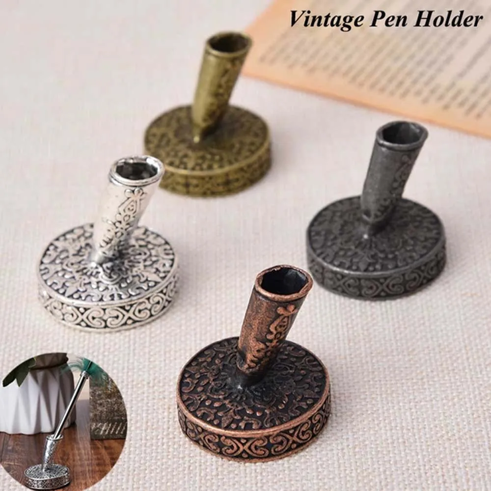 Gifts Round School Supplies Desk Organizer Pen Accessories Pen Organizer Round Pen Holder Holder Fountain Feather Pen Stand