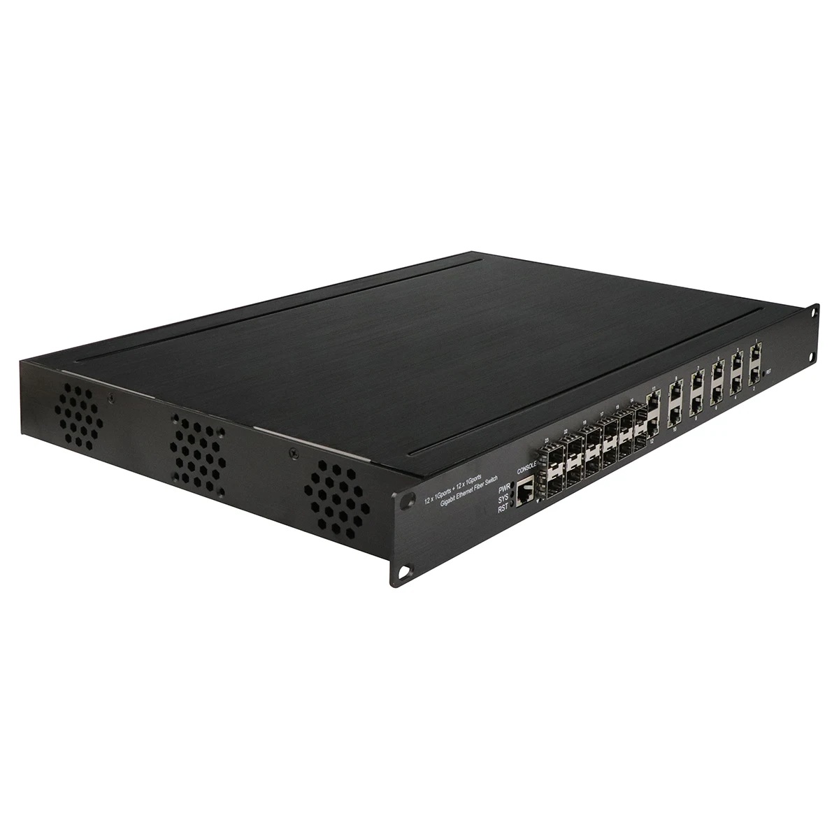 

24 Port 1U Rack 2.5G Fiber Vitesse Managed Industrial PoE Fiber Switch