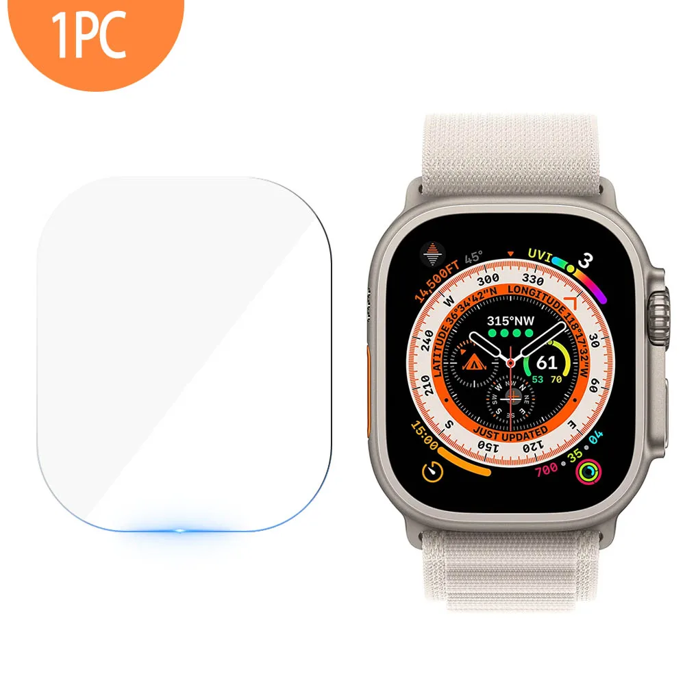 Tempered Glass Screen Protectors for Apple Watch Ultra 49mm Film HD Anti-Scratch for Apple Watch 8 Pro 49mm Smart watch