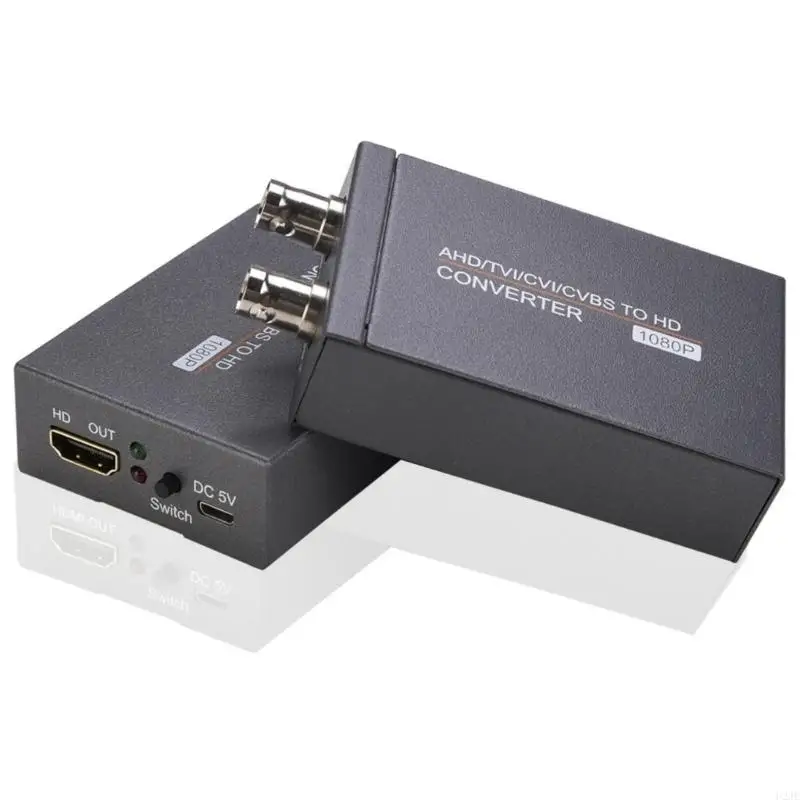 U2JE BNC to HDMIcompatible Converters Adapter with Automatic Resolution Detection for AHDs CVIs TVIs CVBS Signals