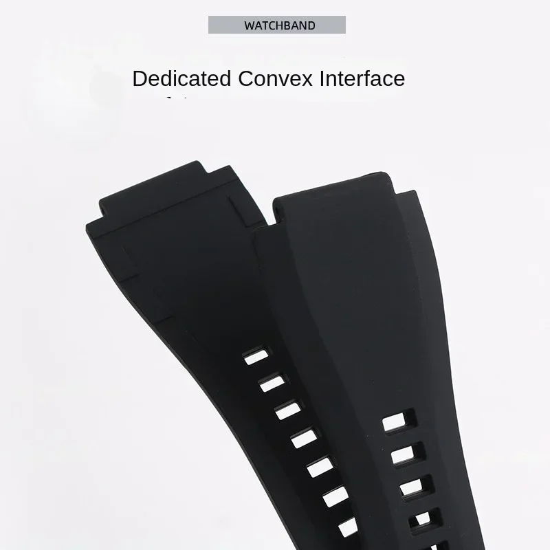 For Bell Ross Classic Square Watch BR01 BR03 Series Special Convex Interface Elastic Comfortable Silicone Watchbands 24mm