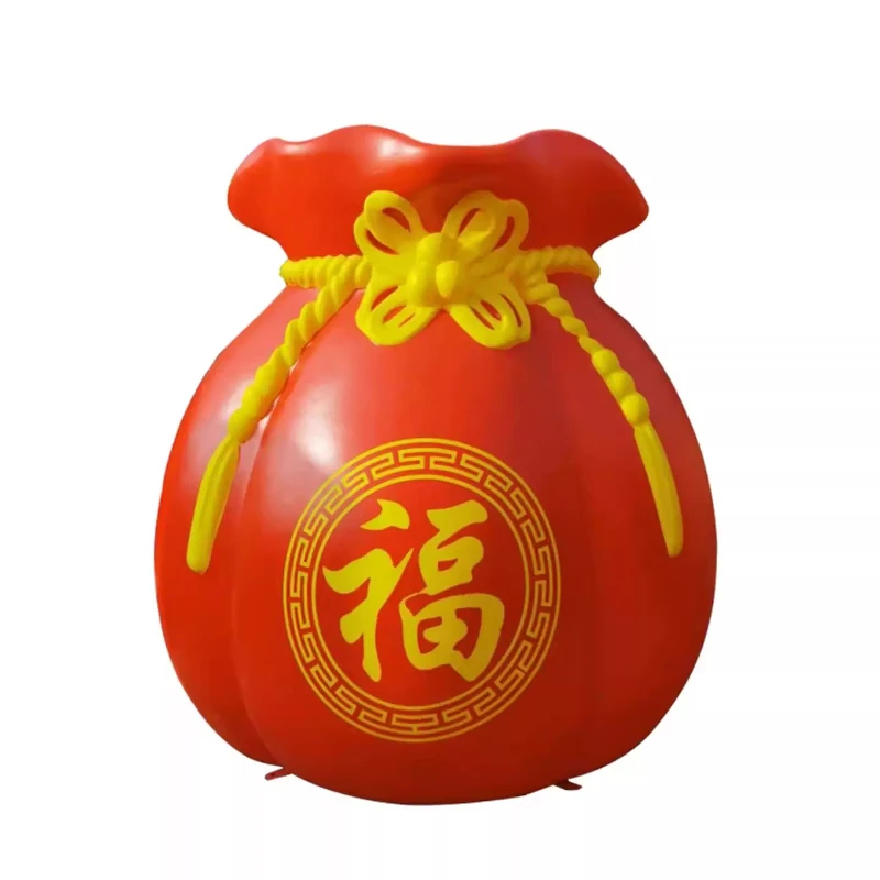 Large money bag Fu character Spring Festival mascot shopping mall square store sales department scenic spot Meichen