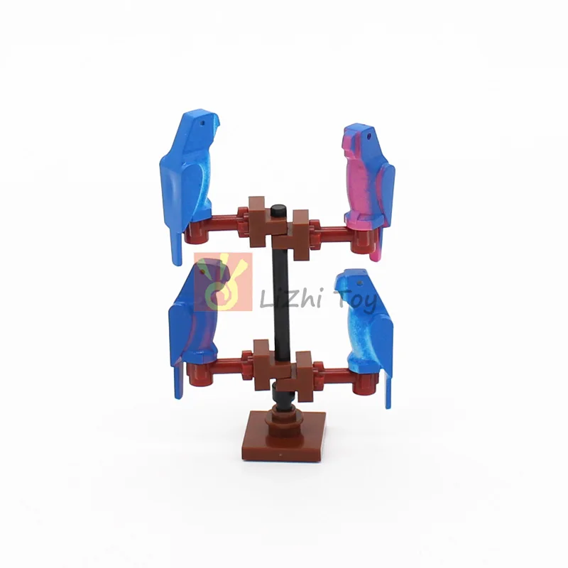 MOC Bird Parrot with Small Beak DIY Bricks Building Blocks Compatible 2546 Assembles Particles Animal Construction Toys