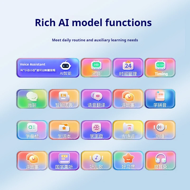 AI Smart Alarm Clock Early Education Robot Time Treasure Student Learning Machine Children's Toy Electronic Device