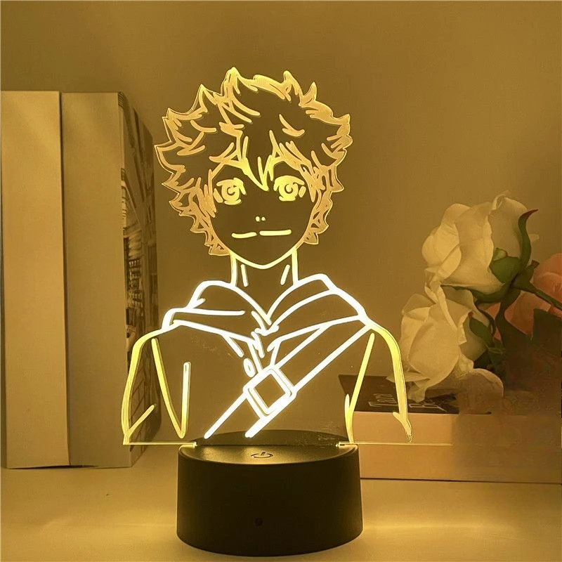 

New Haikyuu Hinata Shoyo Nishinoya Yuu anime peripherals creative acrylic vibes night lights table decoration ornaments gifts