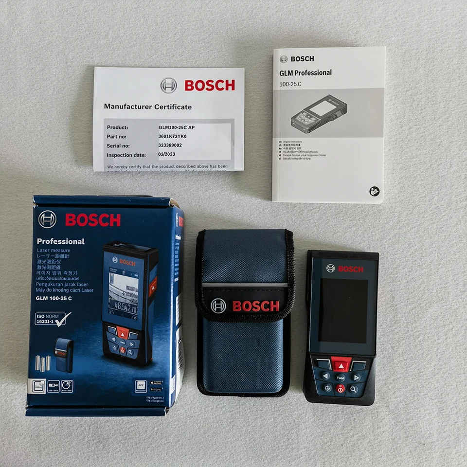 レーザー距離計 GLM100-25C BOSCH ボッシュ レーザー距離計 GLM100-25C ＜屋内外 測定 記録