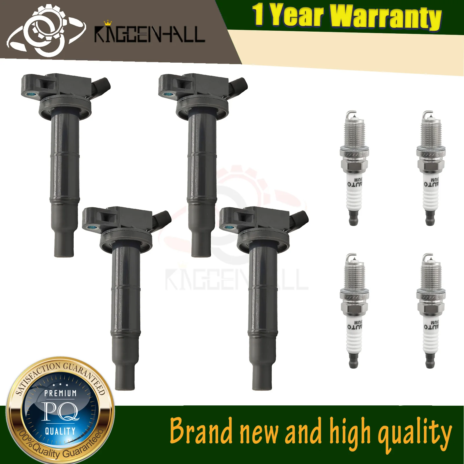 

4 шт. катушка зажигания + 4 шт. свечи зажигания для Lexus HS250h Pontiac Vibe Scion tC xB Toyota Camry 2,4 л Toyota Corolla Matrix UF333X4FBA