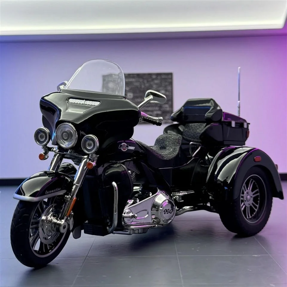 1:9 Harley D-V TRI GLIDE ULTRA Luxury Tricycle Alloy Diecast Model Motorcycle Collecting Hobby Classic Ornament Gift Friend