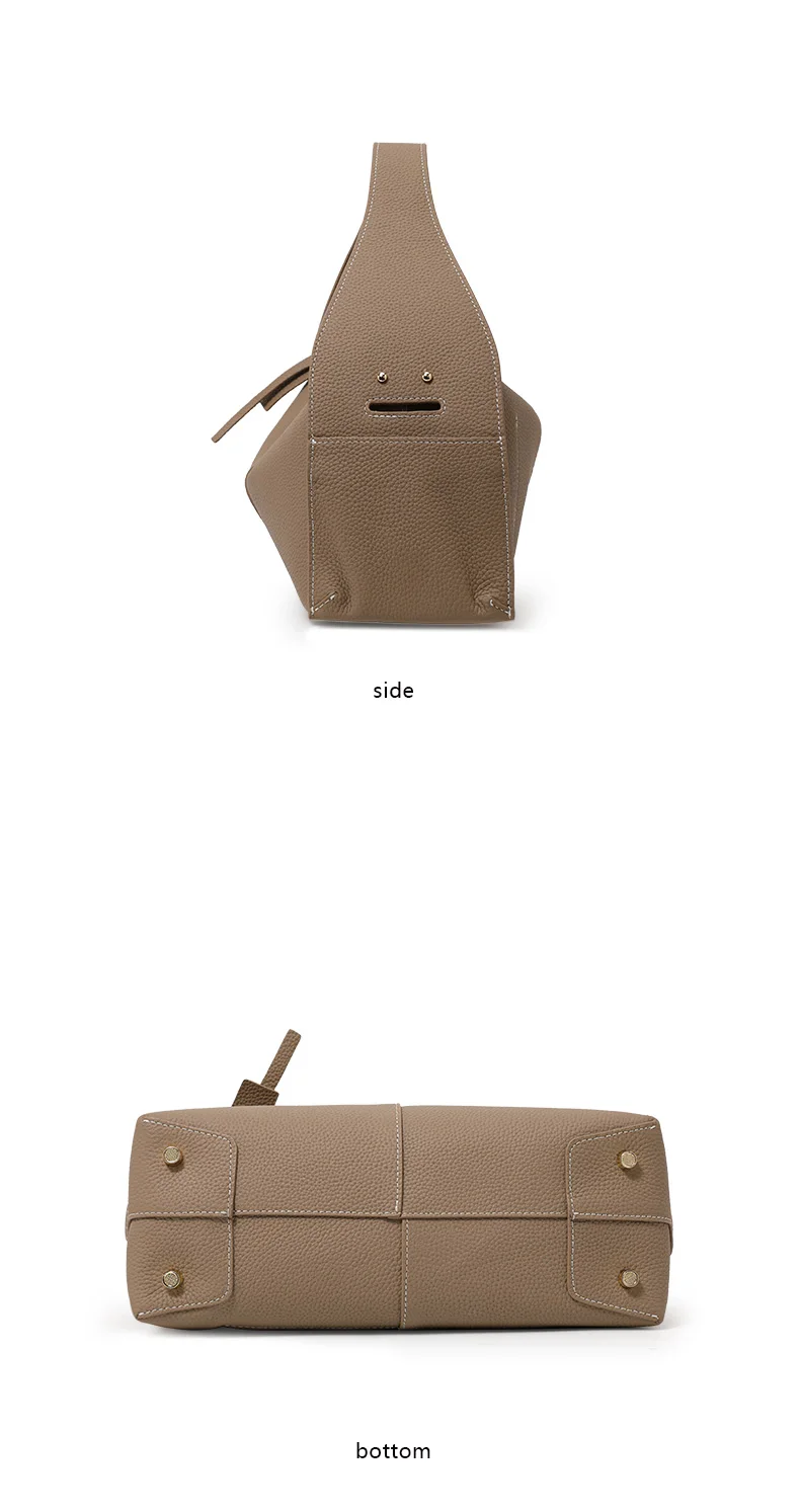 Hobo-Umhängetasche aus Rindsleder für Damen, tragbare Unterarm-Umhängetasche mit doppeltem breitem Riemen-Design für lässige, tägliche Outfits – Detail 10