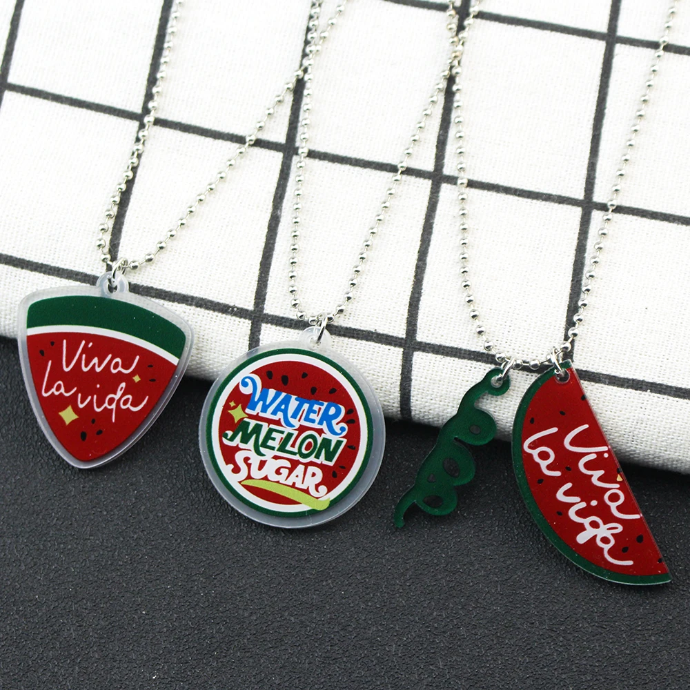 3pcs/set TV Series Shining Watermelon 반짝이는 워터멜론 Ha Eun-gyeol Cosplay Viva La Vida Pendant Necklace Accessories Gifts For Her