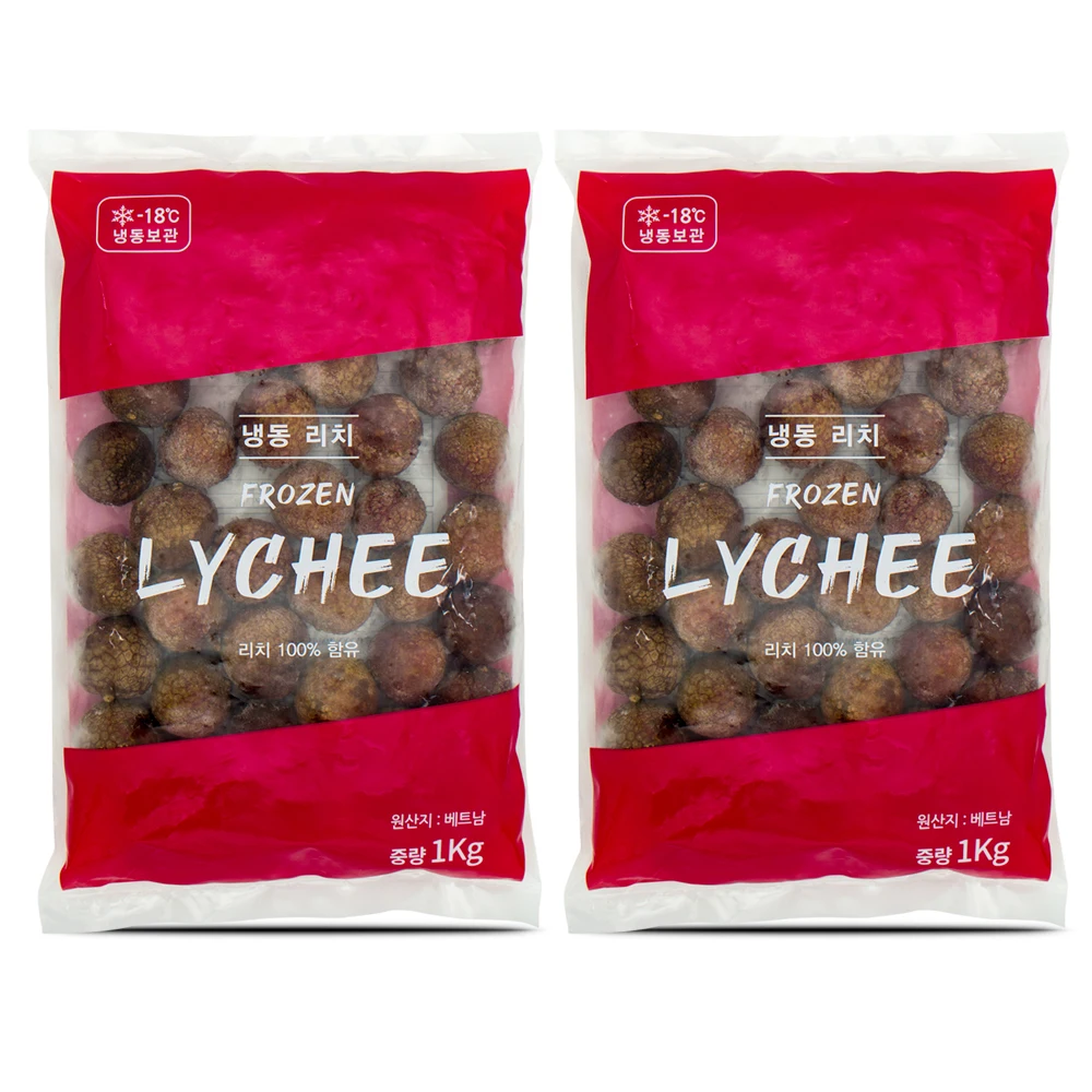 شينجونج فود ليتشي فروزن 1 كجم × 2 فواكه استوائية مجمدة