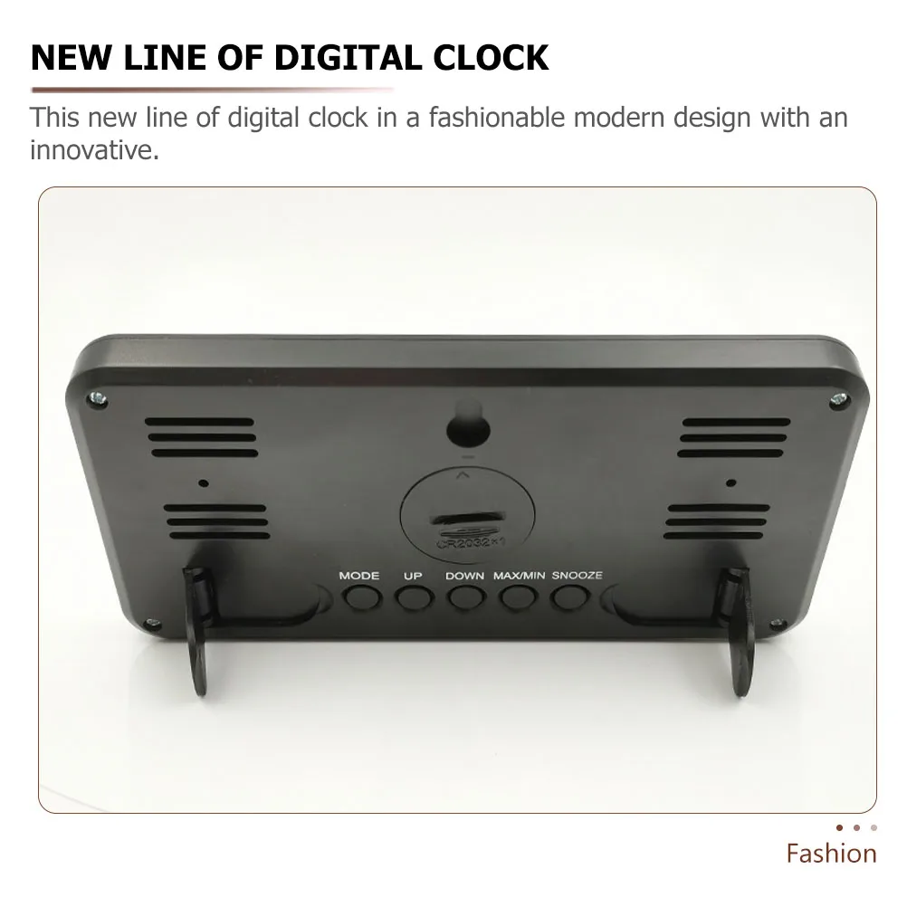 

LED Digital Alarm Clock Large Display Bright Numbers Desktop Electronic Clock for Bedroom Kitchen Office Decorative Timepiece