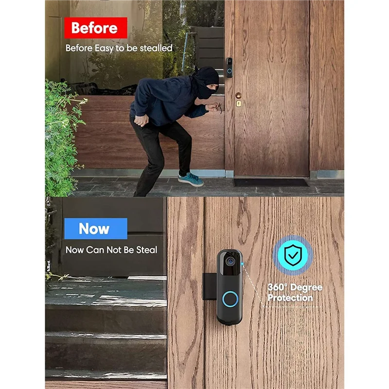 Anti-Theft Video Doorbell Door Mount Video Camera Doorbell Mount For Apartment Renters Home, Fit For Doorbell Camera