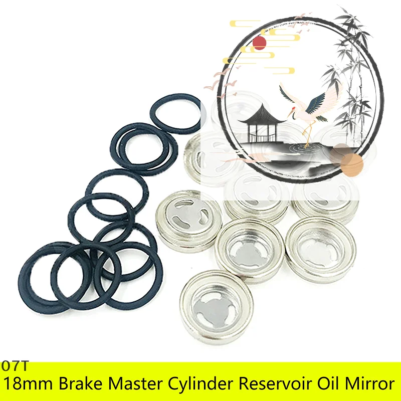 Master Cylinder Brake Lever Reservoir Sight Glass Gasket: 1 Set 18mm Motorcycle Scooter ATV Dirt Bike Hydraulic Clutch