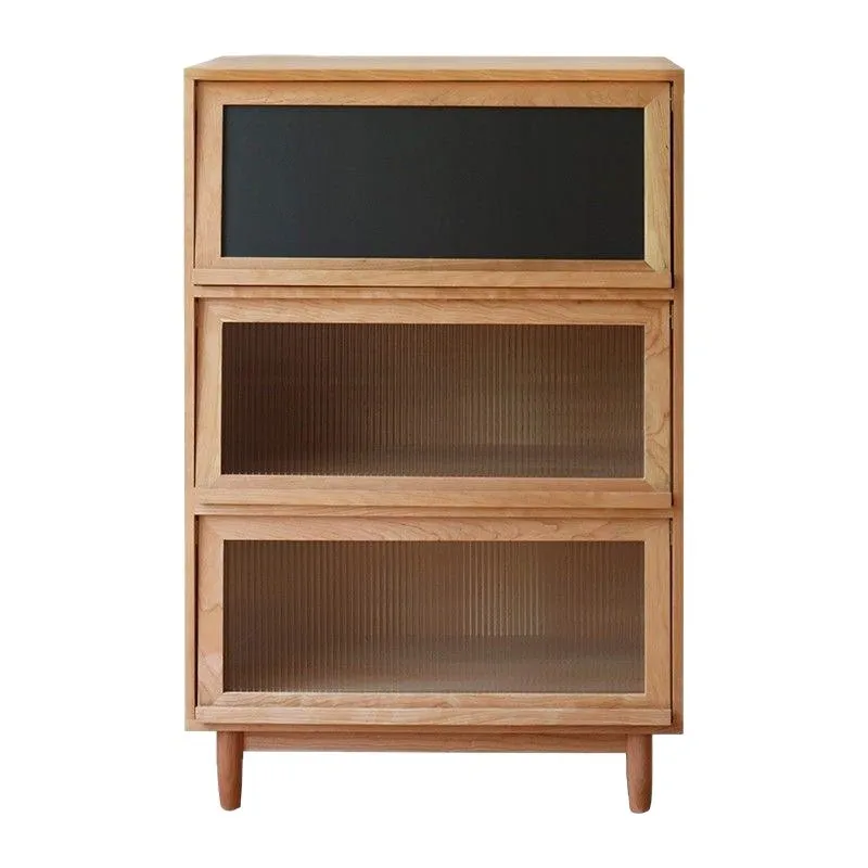 Simple solid wood bookcase Nordic bookshelf multi-functional small apartment locker