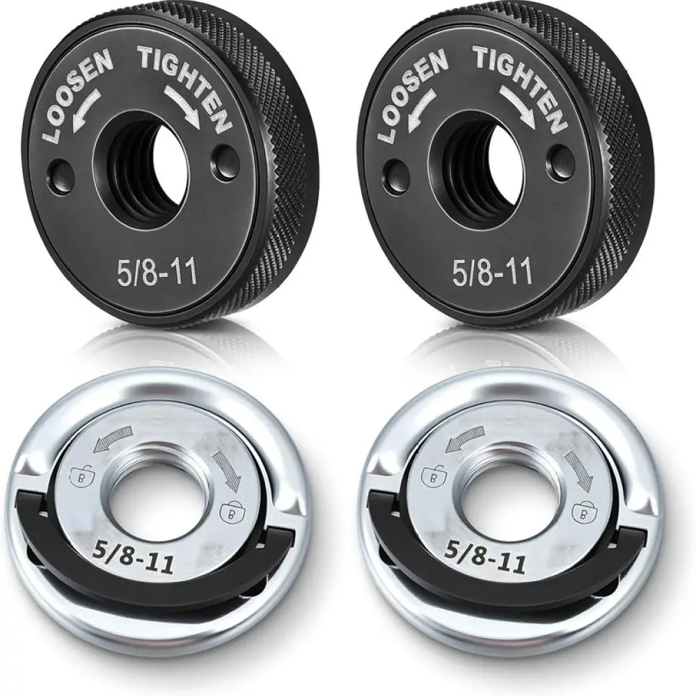 Angle Grinder Flange Nut Adapter Quick Release M14 M10 5 8 11 Self Locking Plate Clamping Accessory Power Tool