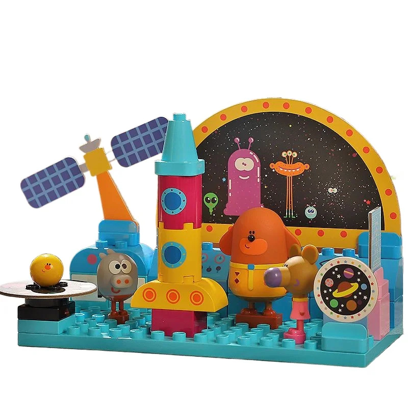 

Hey Duggee Строительный блок Животное Школьная головоломка Космическая ракета Модель Развивающие игрушки Украшение рабочего стола Детский подарок