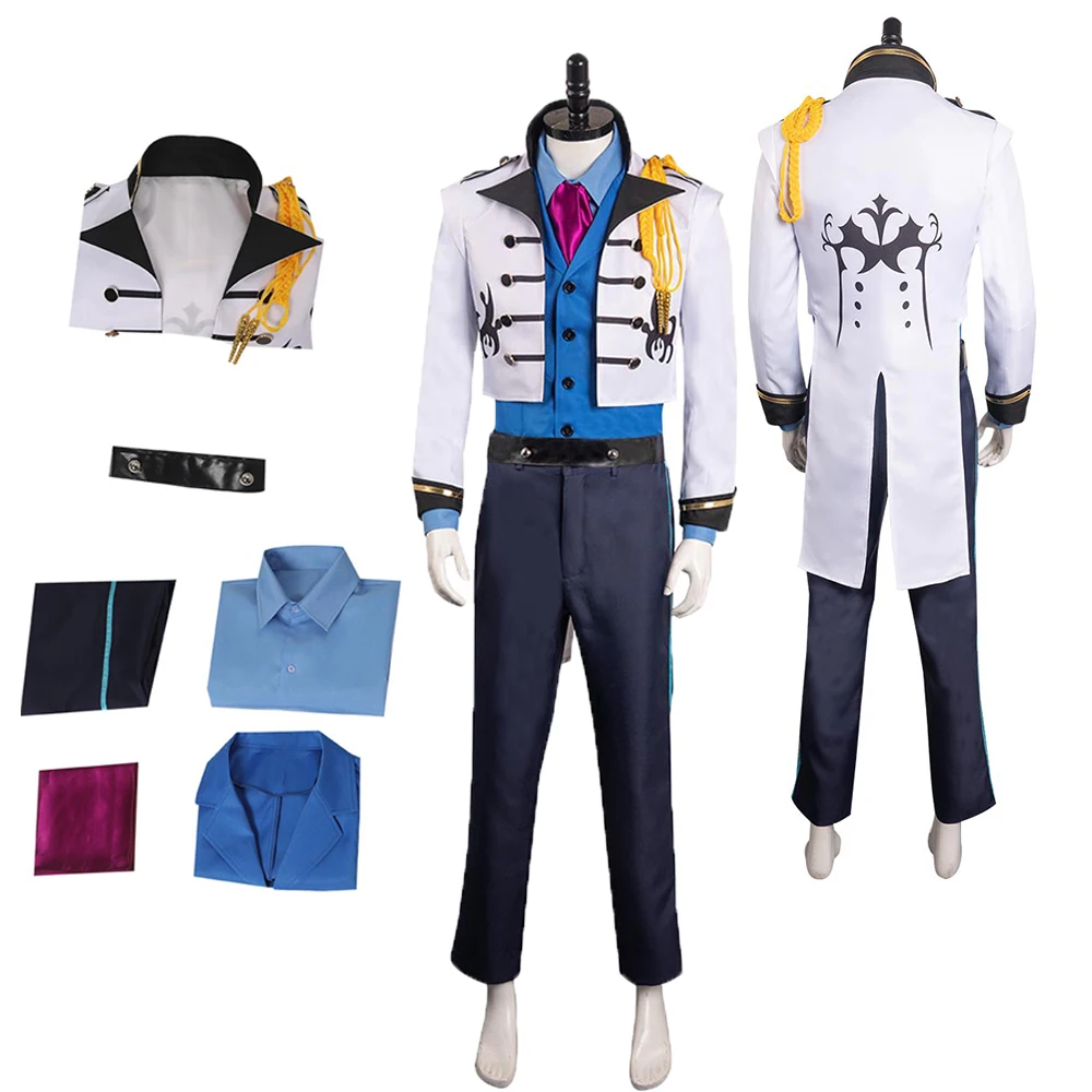 

Anime Prince Cos Hans Cosplay Costume Coat Pants Tie Set Fantasia Halloween Carnival Party Men Male Role Playing Disguise Suit