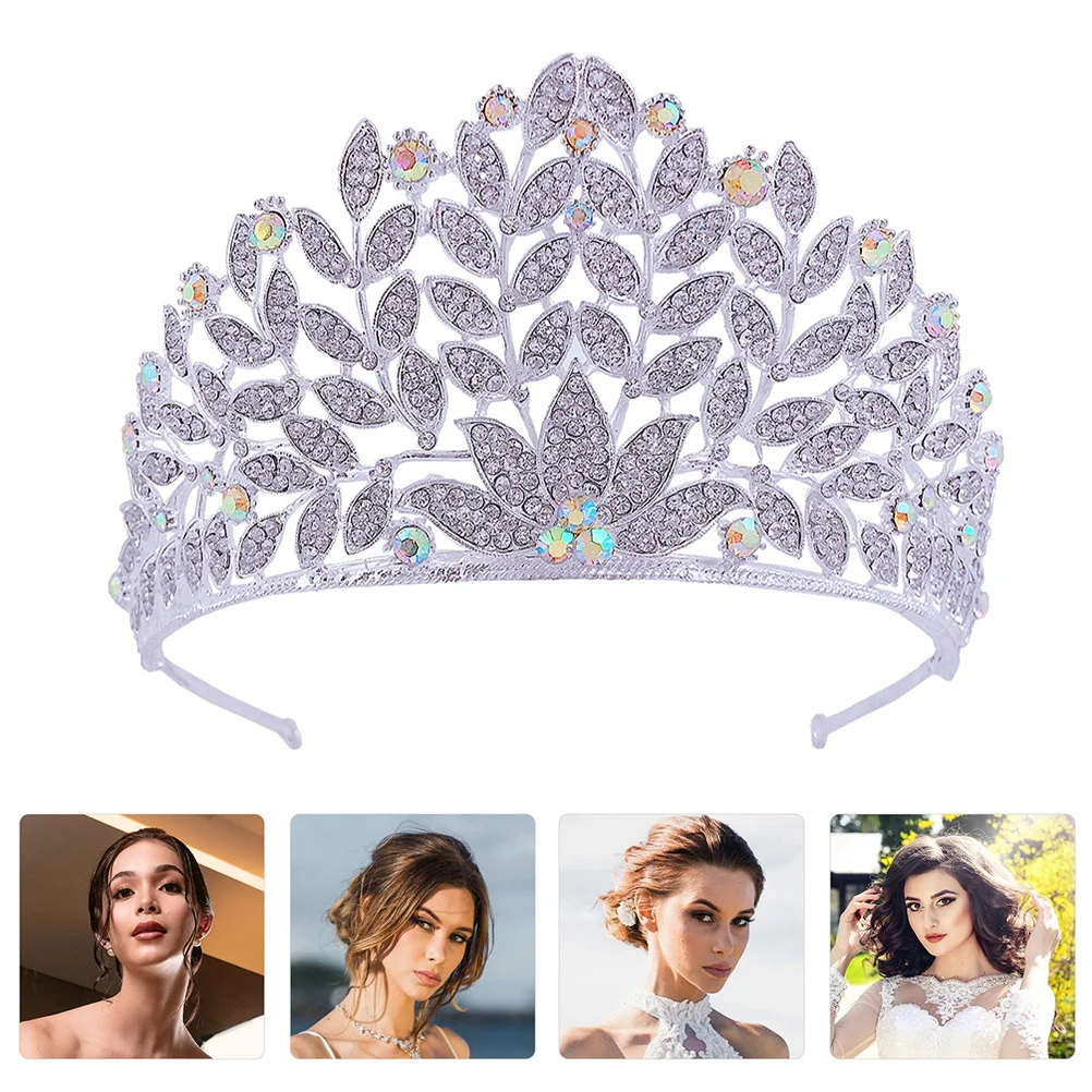 

Baroque Bride Crown Tile Dress Shiny Headdress Alloy Hair Decoration Supply Headgear Wedding