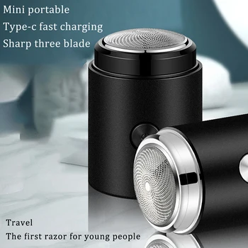 Mini rasoir électrique portable pour hommes, rasoir de voyage, taille de poche, rasoir à barbe extérieur