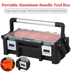 Portable Parts Storage Box Large Toolbox Plastic Tool Box Hardware Screws Organizer Multi-grid Tool Box for Mechanics