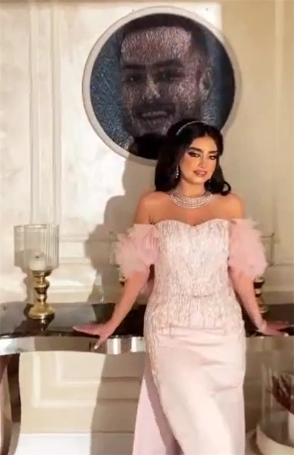Customized Prom Dresses Exquisite Off-the-shoulder Sheath Cocktail Flowers Sequin S Occasion Evening Gown فستان سهرة نسائي فخمه