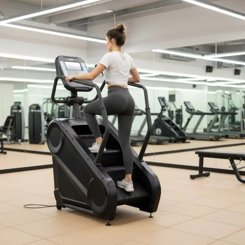 

Commercial Grade Fitness Gym Equipment Stepper Machine with LED Screen 15 Speed Levels Electric Stair Climber