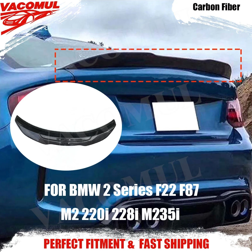 

VACOMUL Carbon Fiber/FRP Black Rear Lip Spoiler Duck Wings For BMW 2 Series F22 F87 M2 220i 228i M235i 2014-2019
