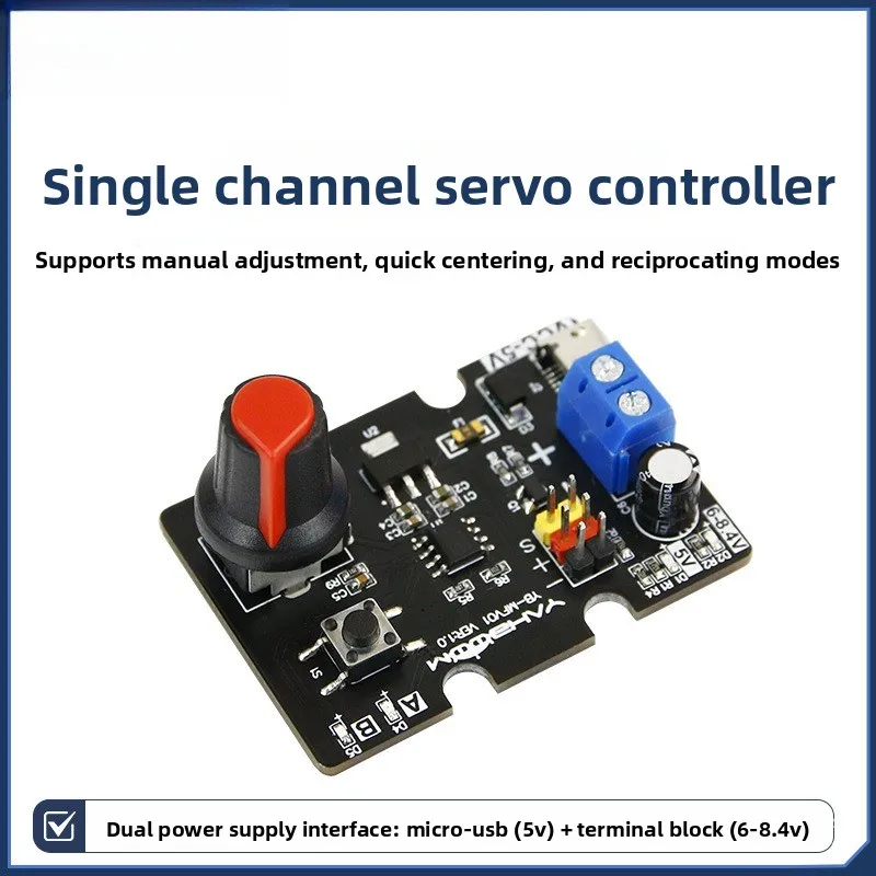 

Easy Knob Control Single-Channel Servo Controller Synchronous PWM Development for Mechanical Arm Test