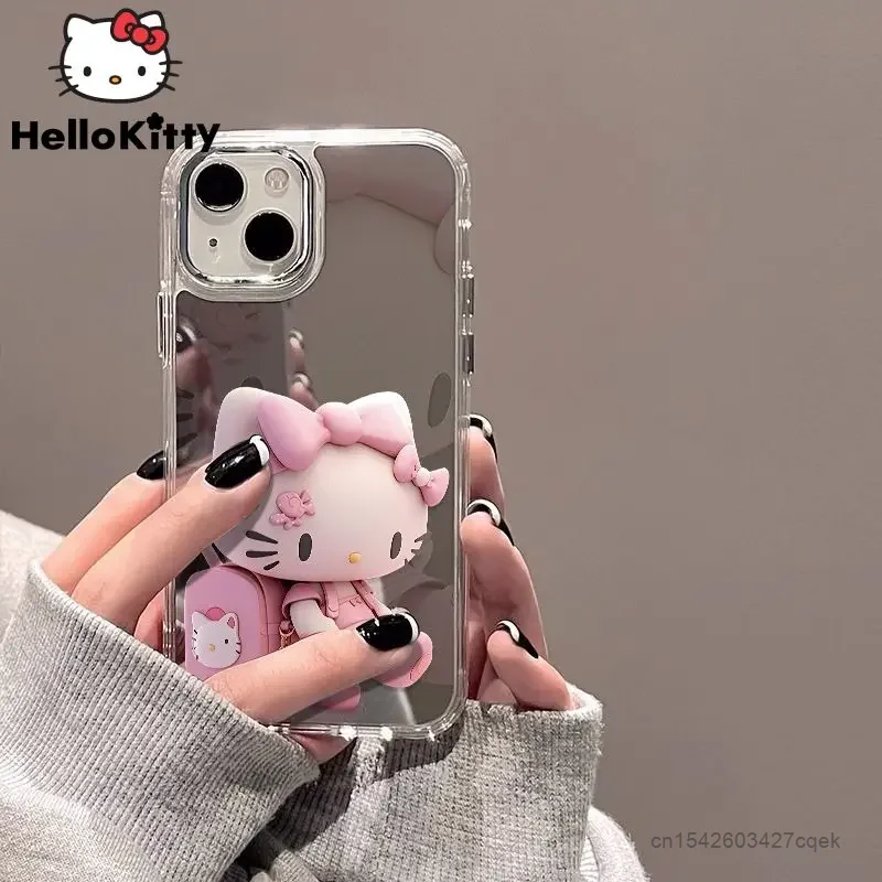 산리오 헬로 키티 새로운 패션 디자인 휴대폰 케이스, 귀여운 보호 커버, 아이폰 11 12 13 14 15 프로 맥스 X Xr Xsmax 7 8 플러스 Se