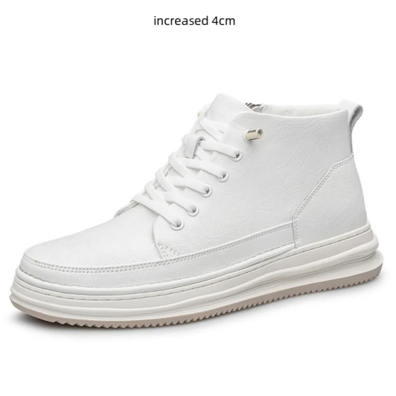 

Casual genuine leather new height increasing shoes for men 6CM 8cm invisible elevator sneakers sport zapatillas de Hombre