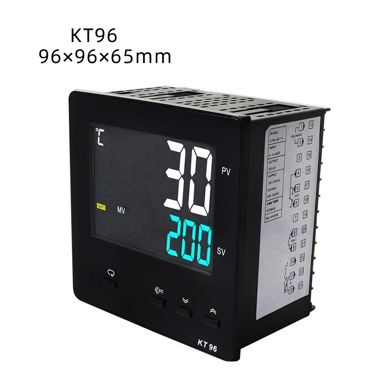 KT96 96*96   Relay SSR Dual Output  Multiple Input LCD Intelligent PID Oven Temperature Controller  Sensor