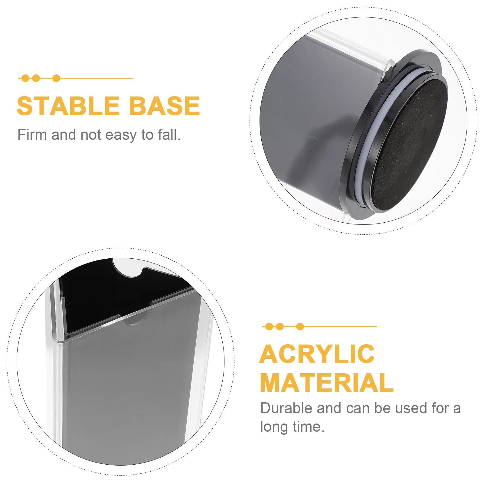 

Acrylic Display Stand Rotatable 360 Degree Menu Holder Paper Holder for Restaurant Hotel Exhibition Banquet Counter