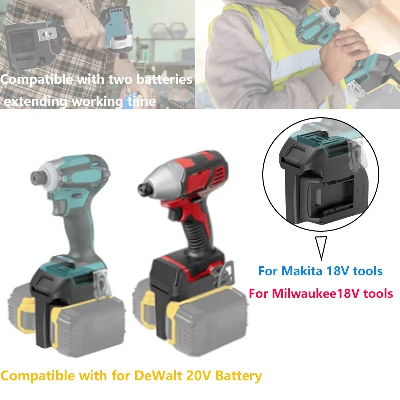 

for Dewalt to for Makita/Milwaukee 2 in1 Battery Adapter for Dewalt 20V Battery to for Makita/Milwaukee 18V Cordless Power Tool
