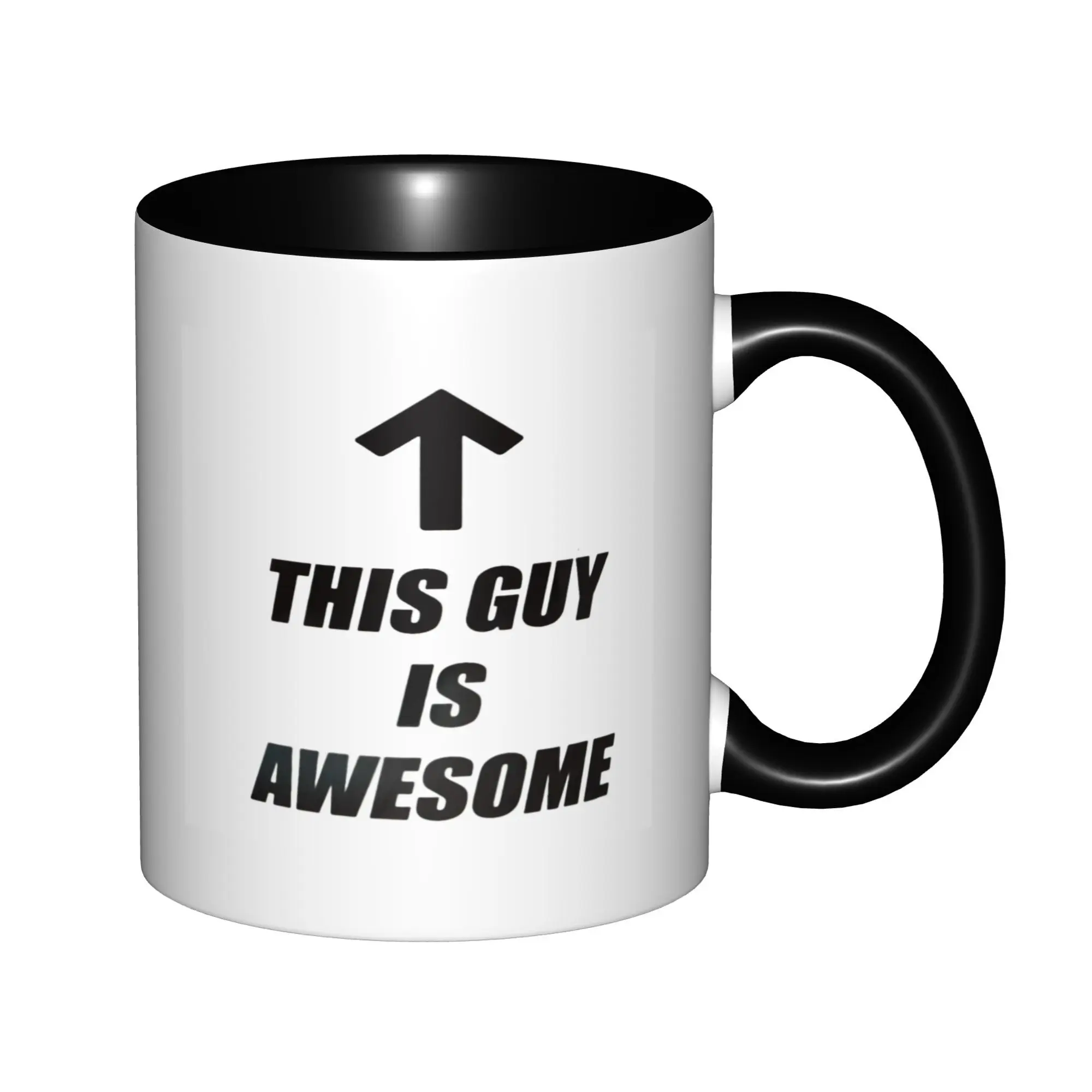 

This Guy Is Awesome Mugs With Black Handle Birthday Coffee Mugs Ceramic Tea Cups 11oz