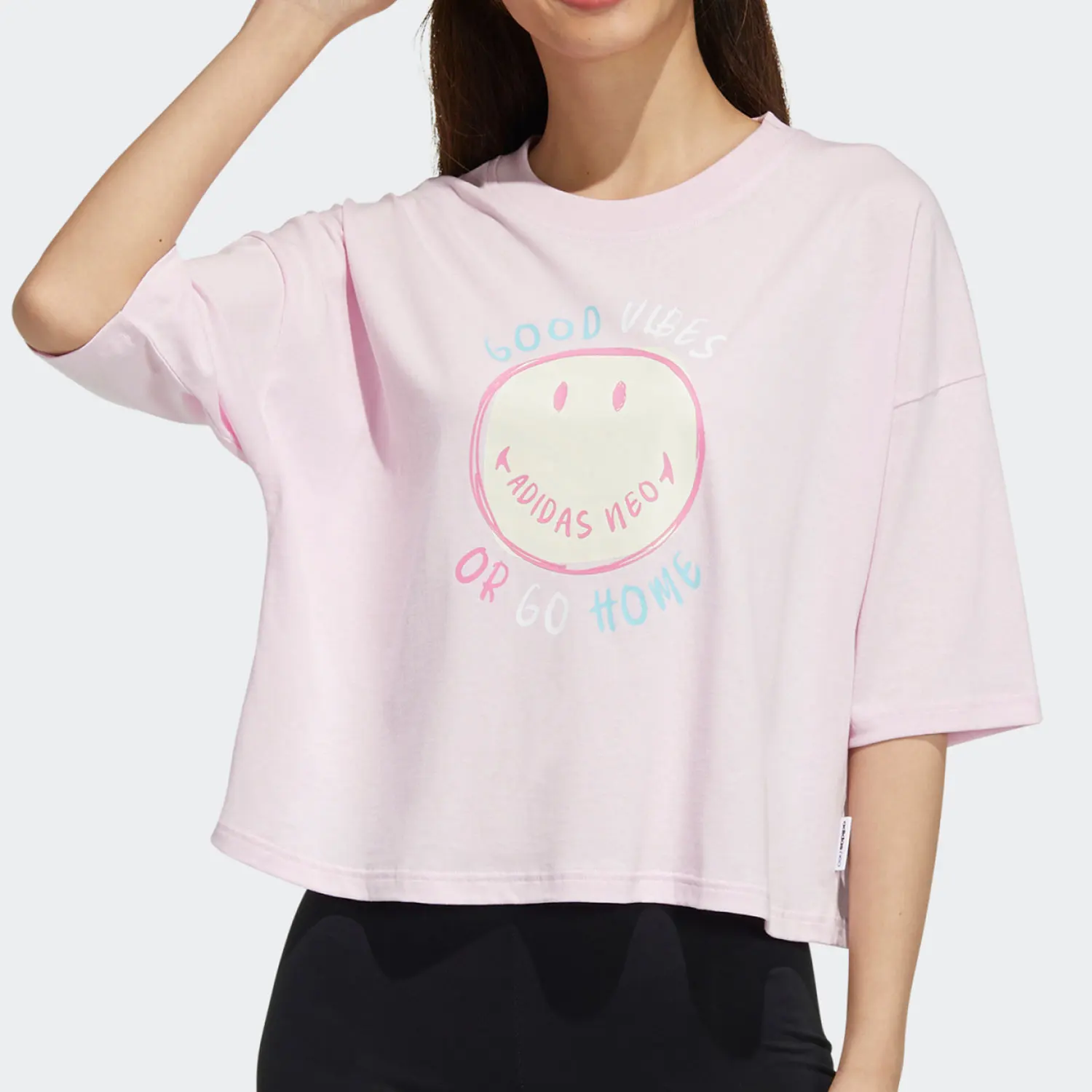 

Adidas Authentic NEO, новая летняя женская спортивная повседневная футболка с коротким рукавом H61981