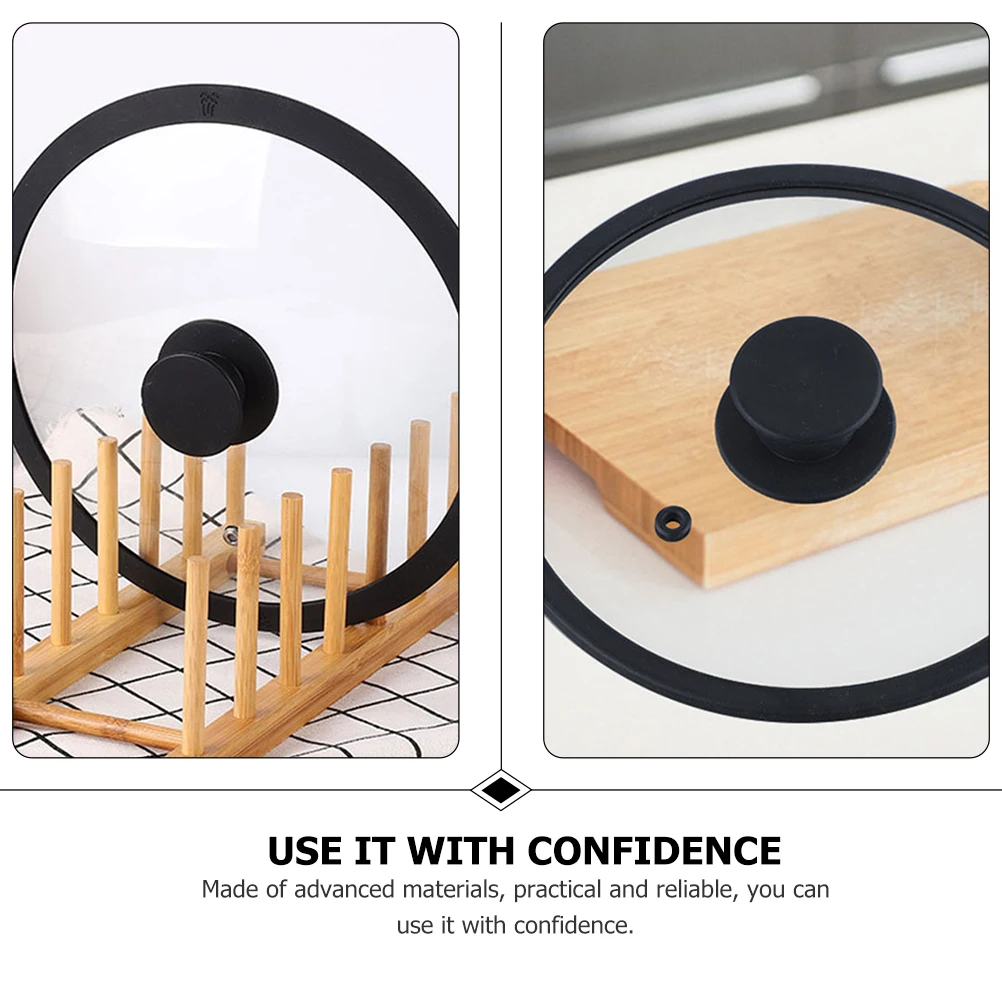 

Tempered Glass Pot Lid Silicone Rim Heat Resistant Handle Universal Lid for Pots Kitchen Pan Cover with Silicone Rim