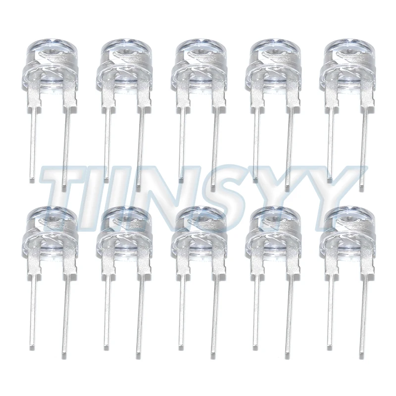 10PCS F8 8MM LED Super Bright Straw Hat Light Emitting Diode Highlighted White 0.5W Astigmatism White Blue Green Red Yellow