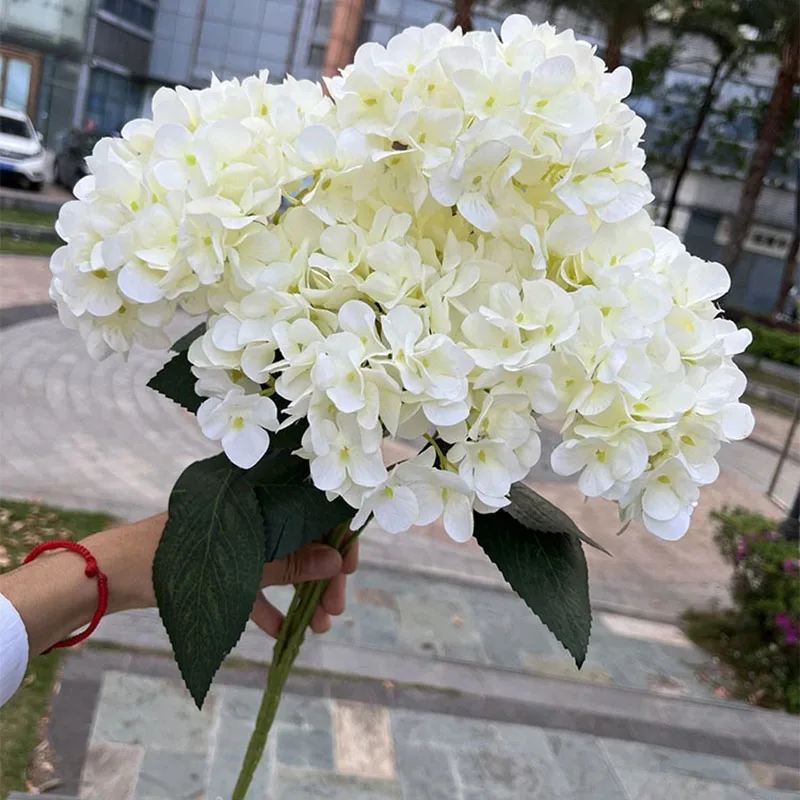 5 Heads Hydrangea Bouquet Silk Artificial Flowers for Party Wedding Living Room Decoration Accessories Home Decor Fake Flowers