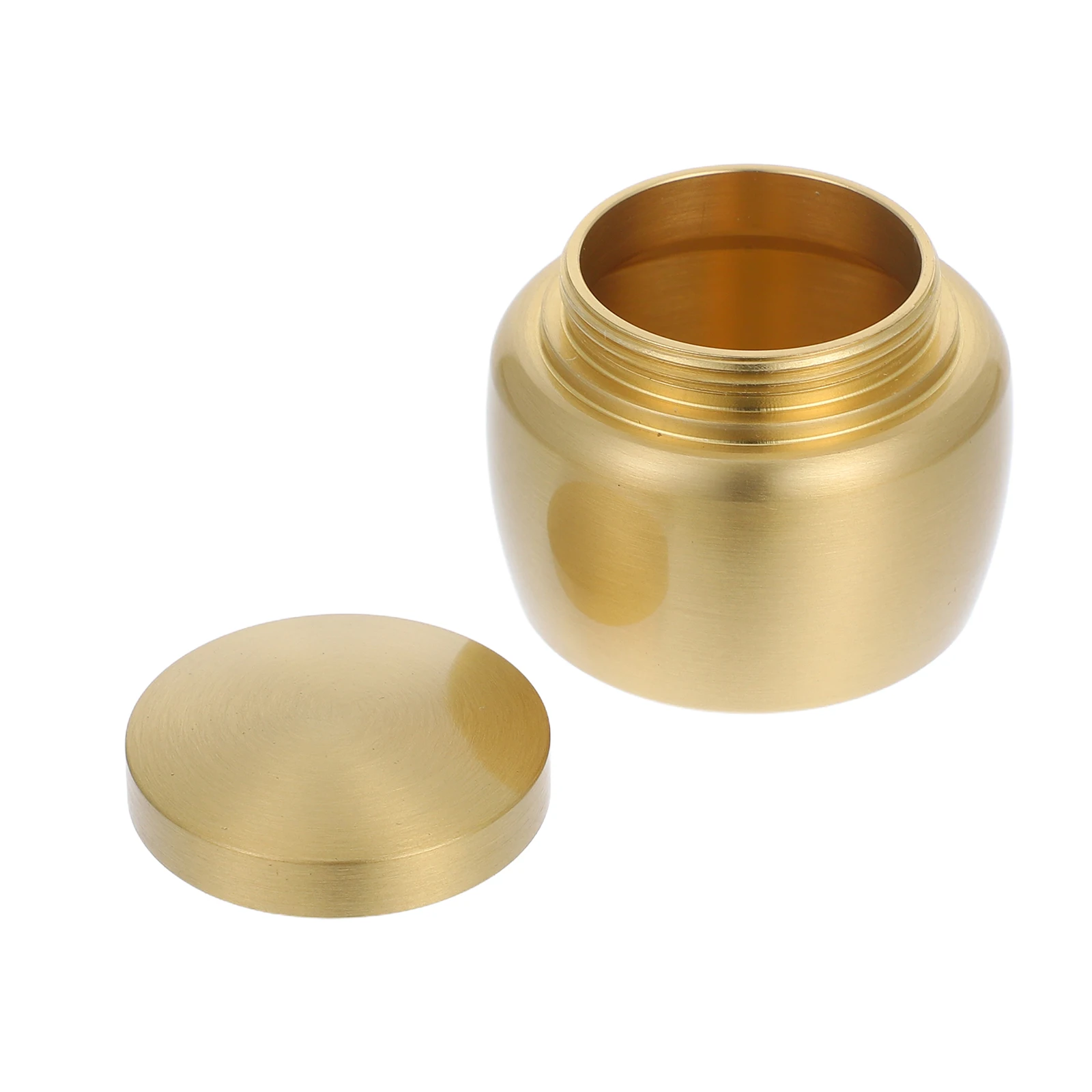 

Copper Tea Canister Powder Container Small Portable Storage Jar Sealed Lid Home Supplies Candy Tin Cream Can Kitchen Organizer