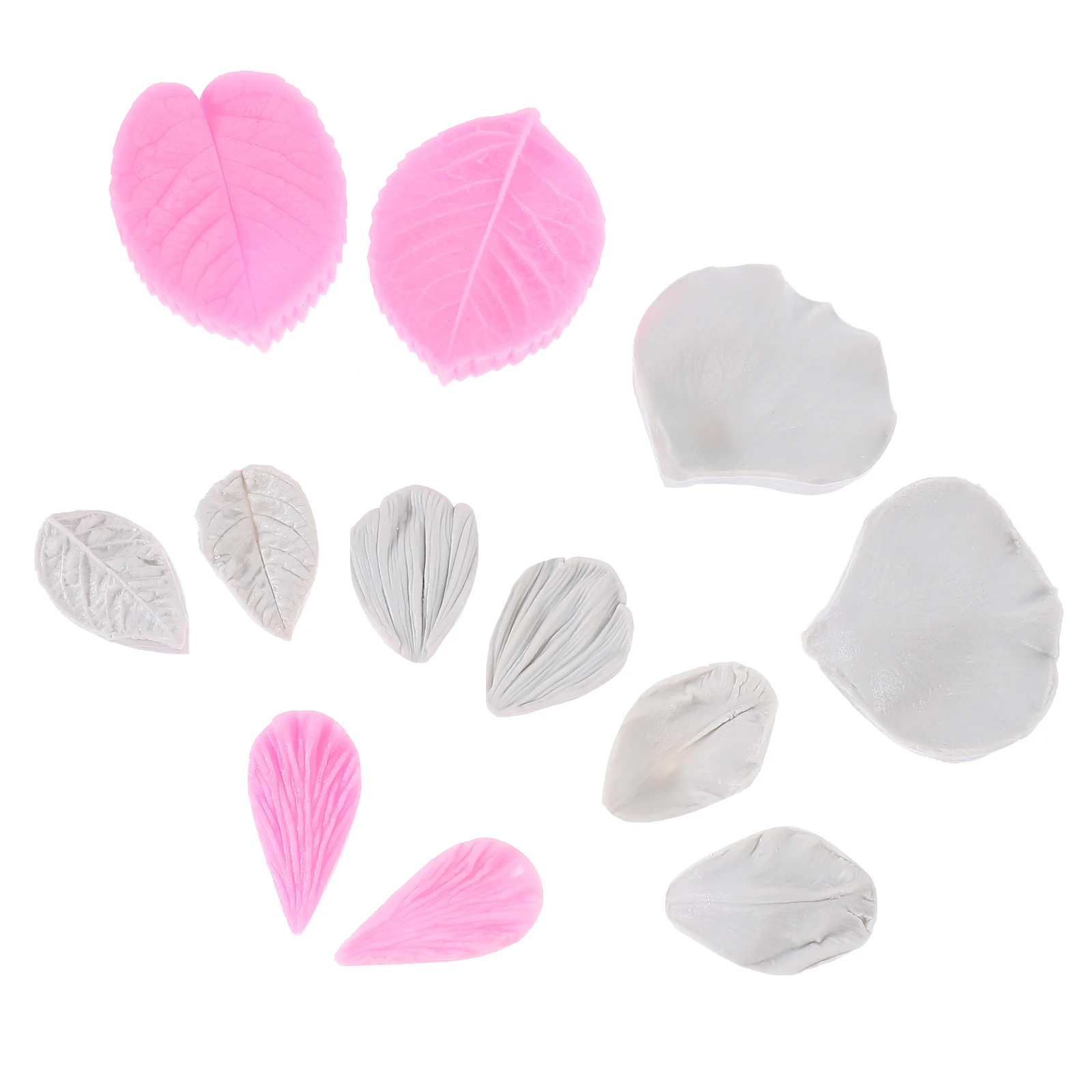 

6pcs Silicone Flower Mold Smooth Surface Easy Demould Rose Pattern Candy Cake Decorating Kitchen Bar Supplies