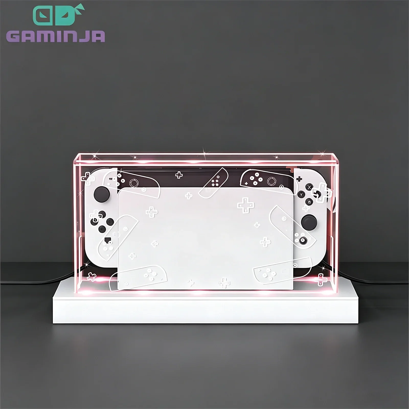 

Прозрачный пылезащитный чехол GAMINJA для Nintendo Switch OLED, защитный акриловый футляр для дисплея, игровые аксессуары