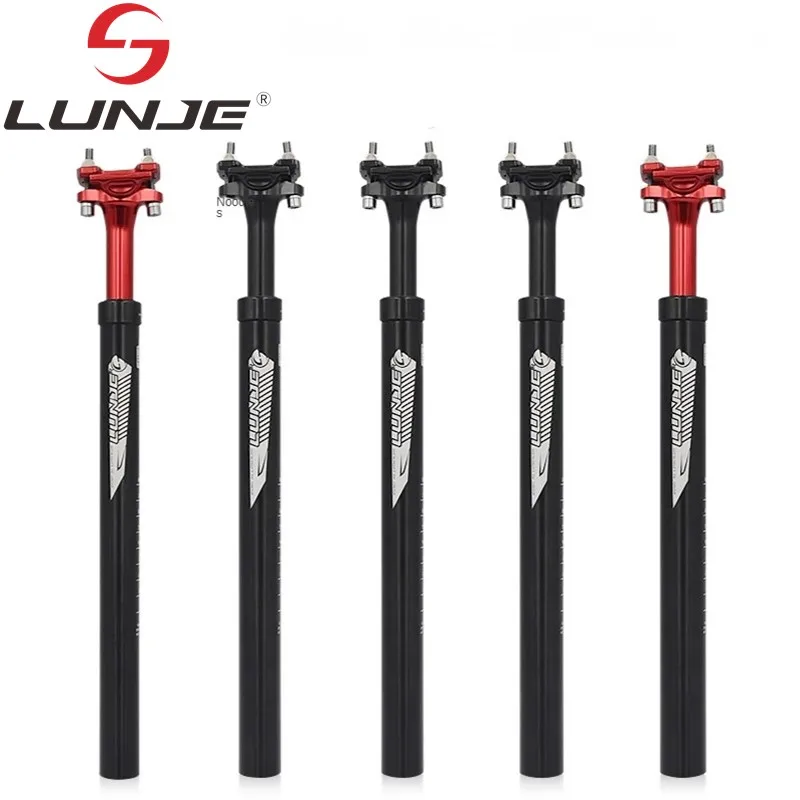 LUNJE Bicycle Seatpost Mountain Bike Aluminum Alloy Seat Tube 27.2/28.6/ 30.4/30.9/31.8mm High Quality Shock Absorber Post