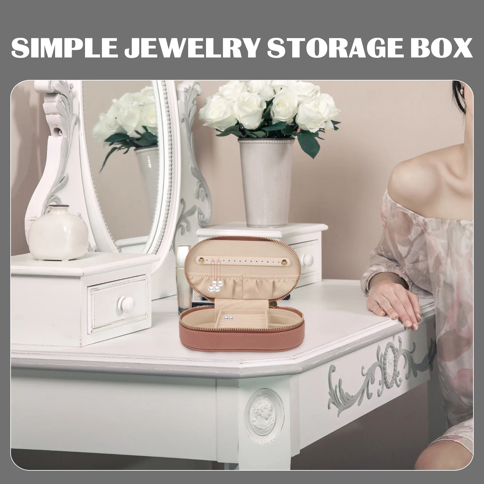 

Jewelry Storage Box Rings Earrings Organiser Key Case Organizer for Organizers Travel Cases Portable