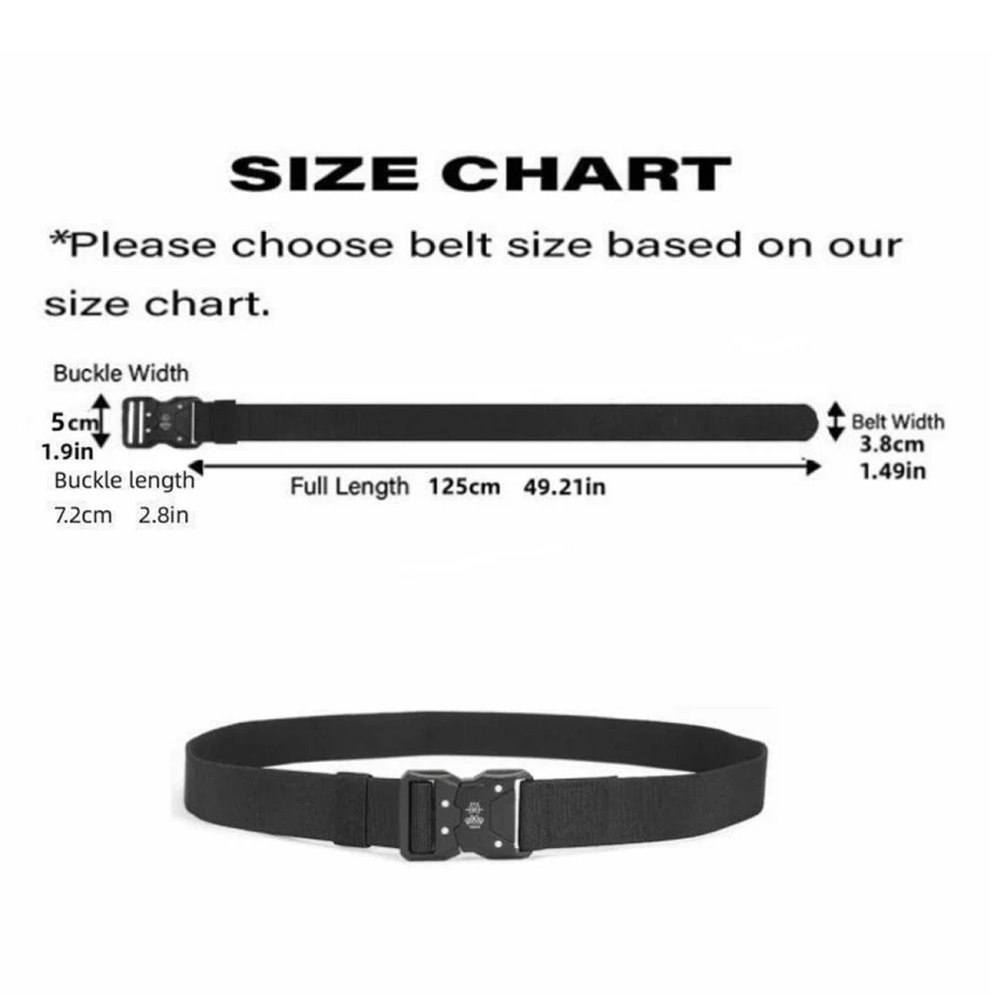 Tactical Belt Quick Release Elastic Belt Casual Tooling Training Belt Men\'s Trousers Belt