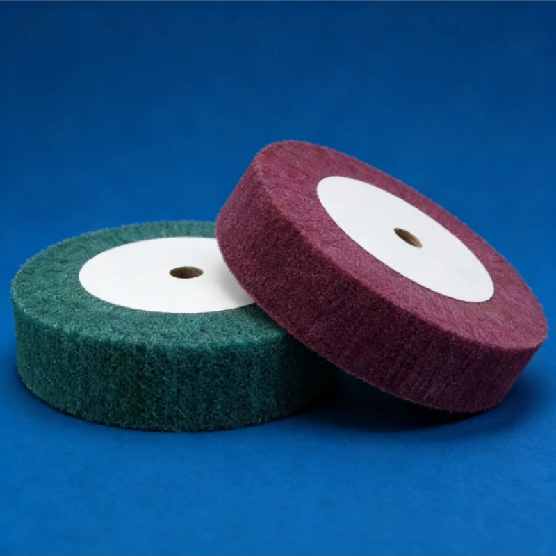 150/200mm Grit Nylon Fiber Flap Polishing Wheel Disc, Non-Woven Abrasive Buffing Pad Abrasive Scouring Grinding Flap Wheel