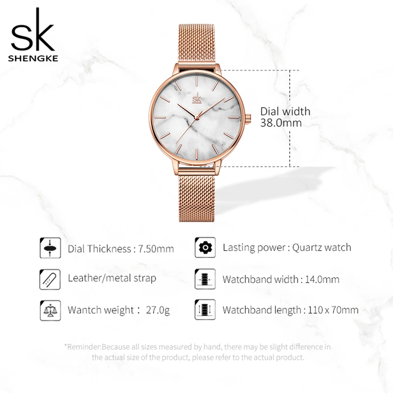 Shengke Luxury Ladies Dress Watch Luminous Waterproof Fashion Woman Wristwatch Stainless Steel Women Quartz Watches reloj+box