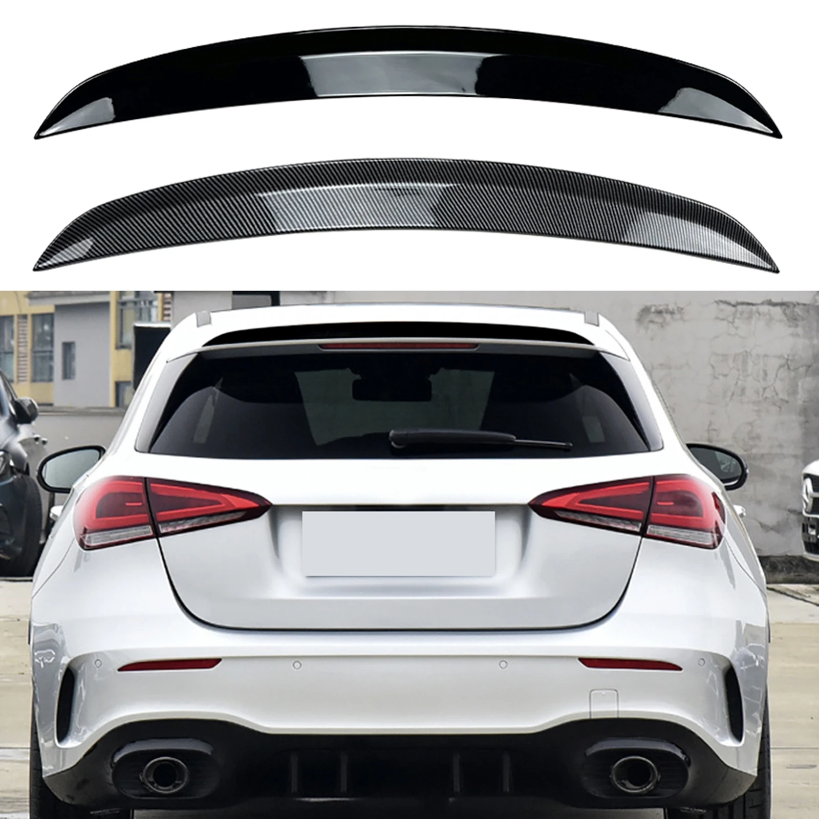 

For Mercedes Benz A Class W177 A160 A180 A200 A220 A250 A35 A45 AMG Hatchback 2018-2023 Rear Roof Spoiler Wing Trunk Upper Lip