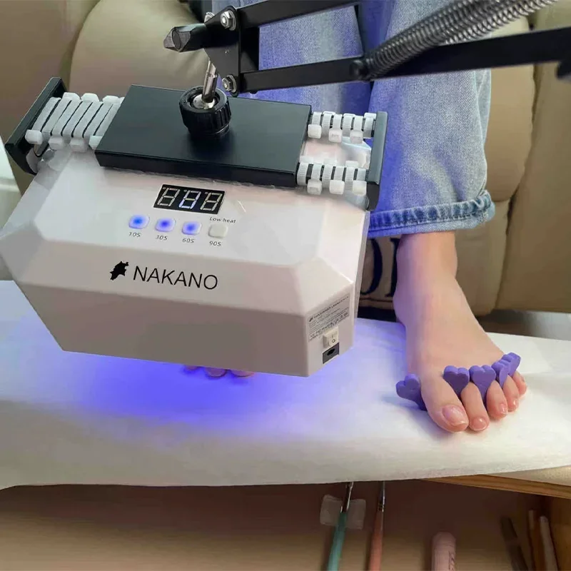 New LED Foot UV Curing Light Rechargeable Gel Paint Drying Light Beauty Salon Foot Nail Lamp Foot Switch High Power Floor Lamp